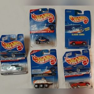 Set of 5 1990's Hot Wheels